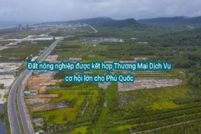 Đất nông nghiệp được kết hợp Thương Mại Dịch Vụ cơ hội lớn cho Phú Quốc